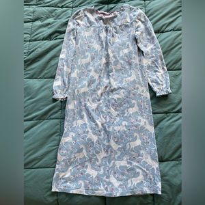 Mini Boden girl’s long sleeve unicorn print nightgown size 9-10 (140 cm)